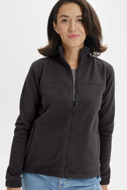 Damen Fleecejacke, Ebenholz Grau