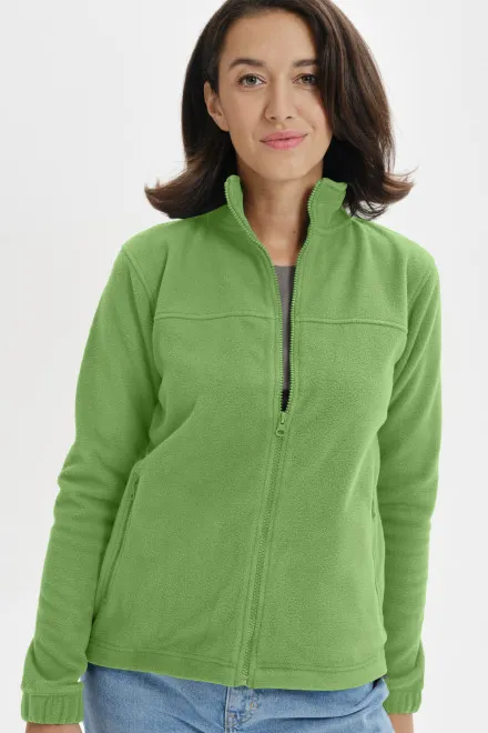 Damen Fleecejacke, erbsengrün