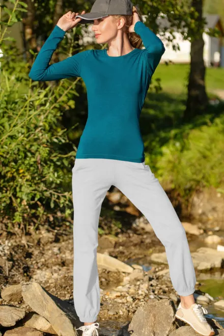 Damen Jogginghose mit Taschen, weiß