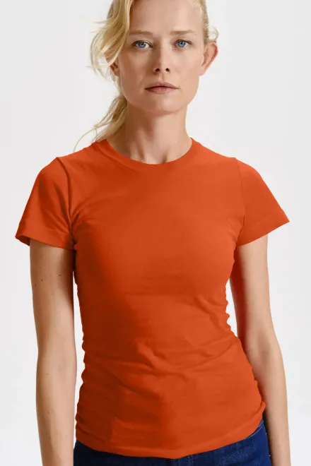 Damen klassisches T-Shirt, orange