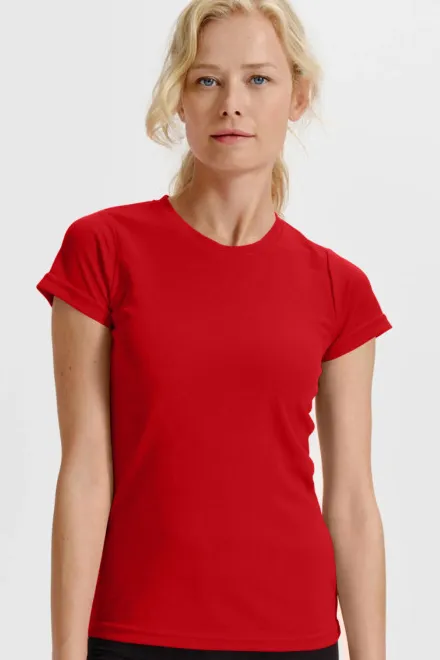 Damen Sport T-Shirt, rot