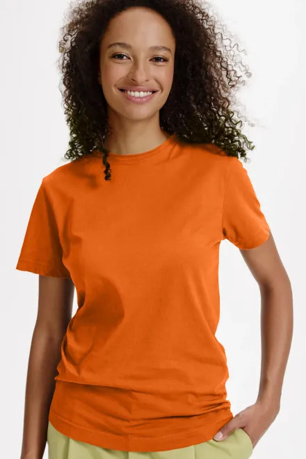 Damen T-Shirt, Bio-Baumwolle, orange