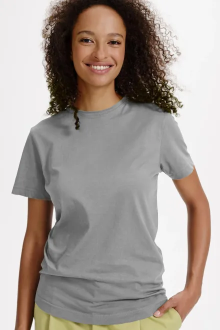 Damen T-Shirt, Bio-Baumwolle, altes Silber