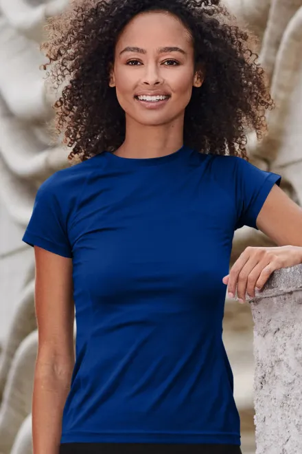 Damen-T-Shirt für den Sport, königsblau