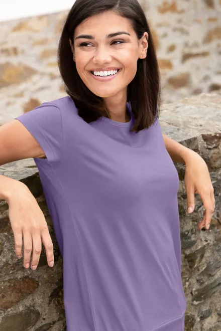 Damen trendy T-Shirt, lavendel