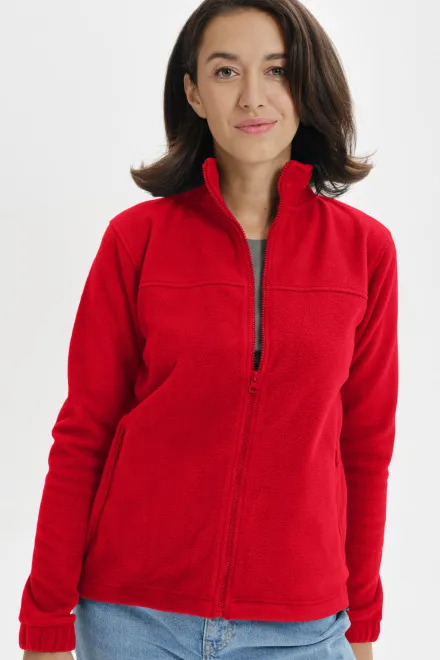 Dames fleecejack, rood