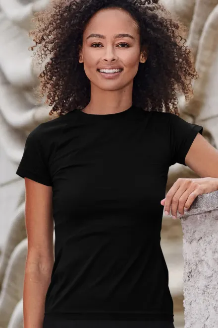 Dames T-shirt voor sport, zwart