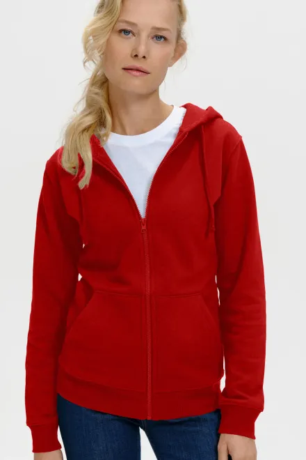 Damessweatshirt met capuchon, rood