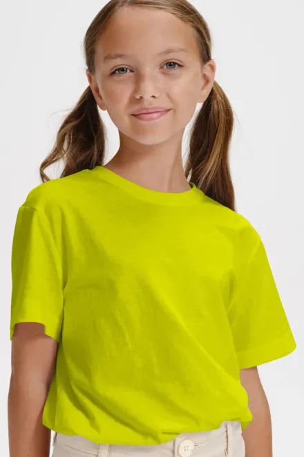 Das einfache T-Shirt der Kinder, lindgrün