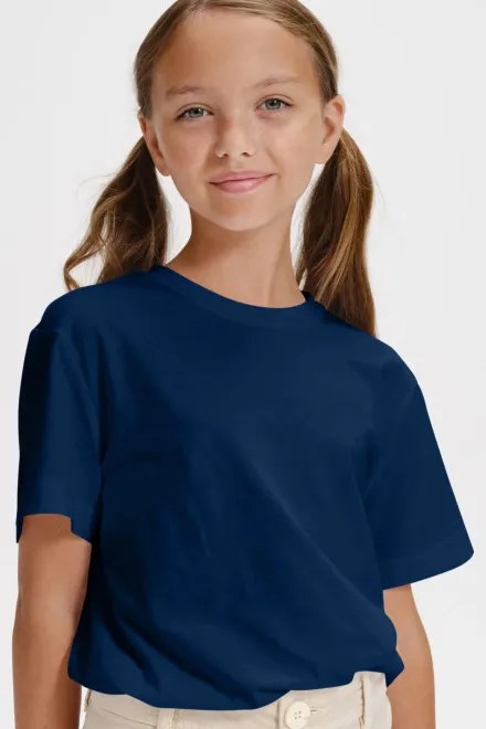 Das einfache T-Shirt der Kinder, Mitternachtsblau