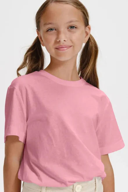 Das einfache T-Shirt der Kinder, rosa