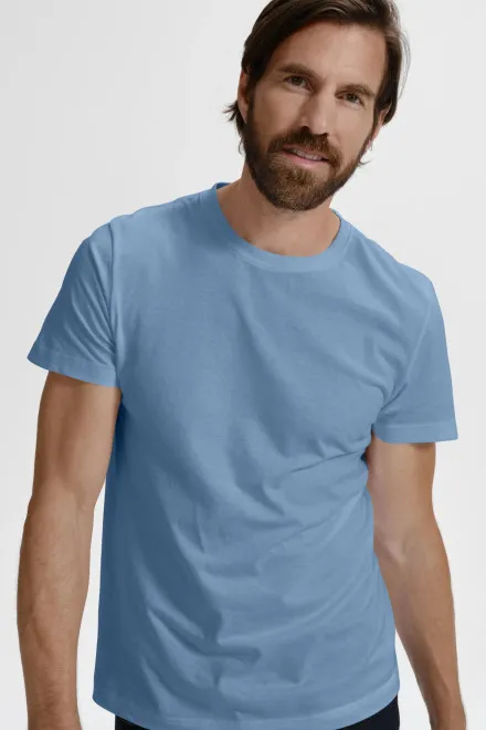 Das einfache T-Shirt der Männer, Himmelblau