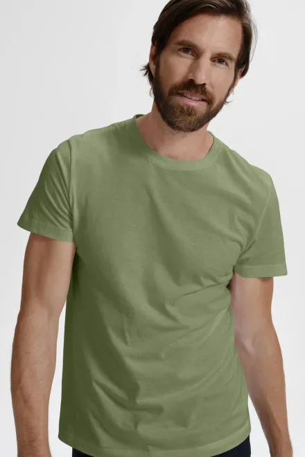 Das einfache T-Shirt der Männer, khaki