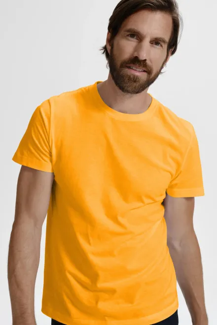Das einfache T-Shirt der Männer, Mandarine
