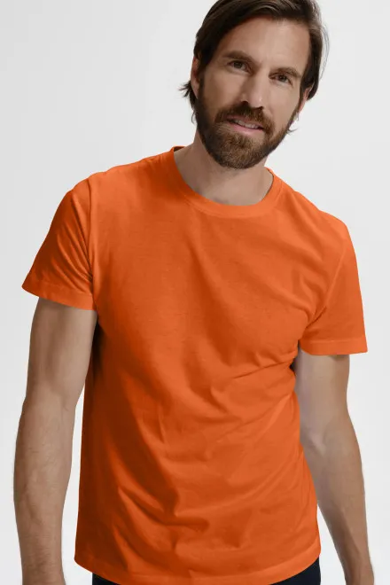 Das einfache T-Shirt der Männer, orange
