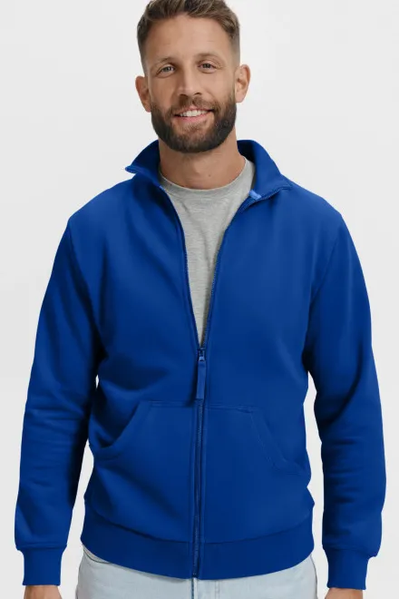 Eenvoudig herensweatshirt zonder capuchon, koningsblauw