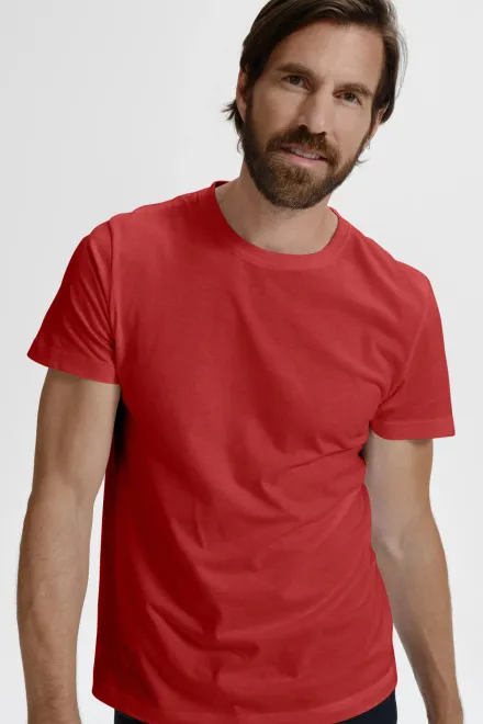Eenvoudig T-shirt voor heren, bourgondische