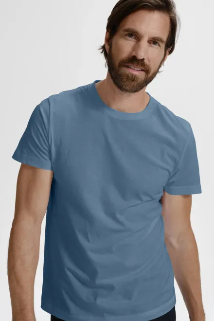 Eenvoudig T-shirt voor heren, denim
