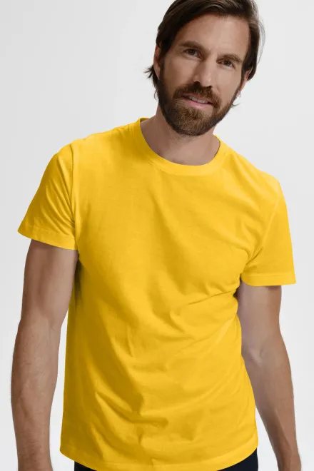 Eenvoudig T-shirt voor heren, geel