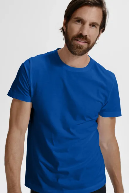 Eenvoudig T-shirt voor heren, koningsblauw