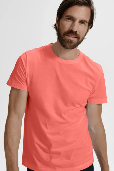Eenvoudig T-shirt voor heren, koraal