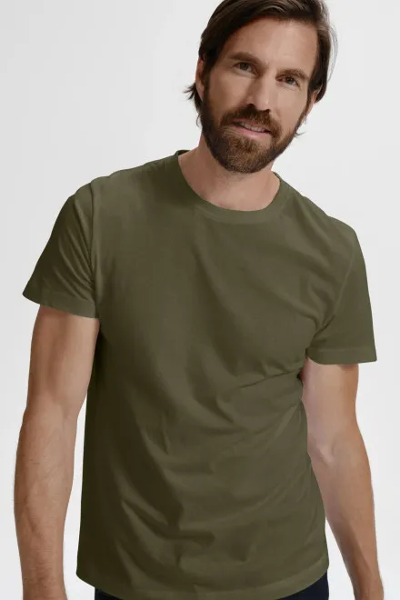 Eenvoudig T-shirt voor heren, military