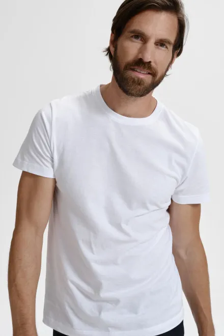 Eenvoudig T-shirt voor heren, witte
