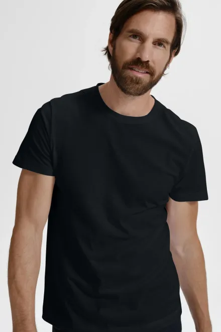 Eenvoudig T-shirt voor heren, zwart