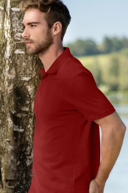 Einfaches Herren Poloshirt, burgund