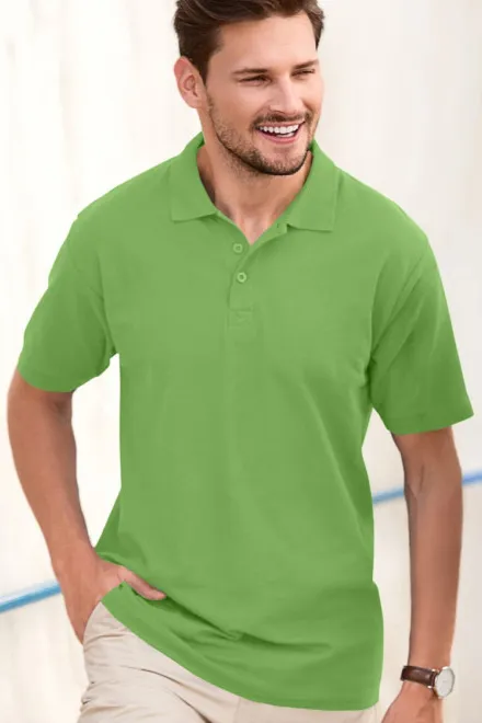 Elegant poloshirt voor heren, erwt groen