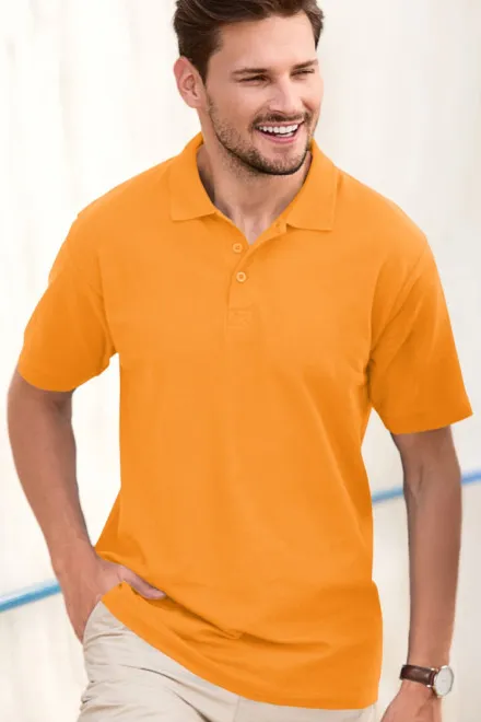 Elegant poloshirt voor heren, Mandarijn sinaasappel