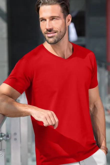 Eng anliegendes Herren-T-Shirt, rot