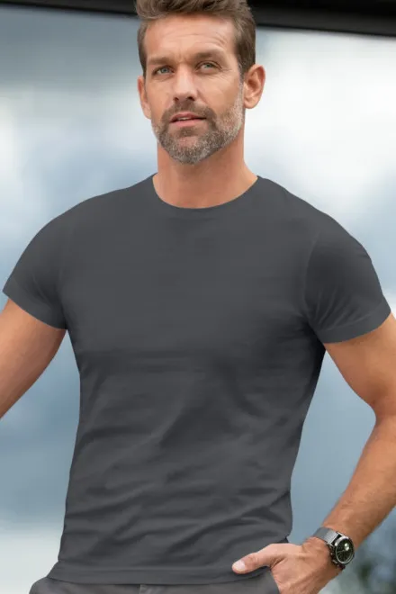 Exclusief heren T-shirt, lichtgrijze