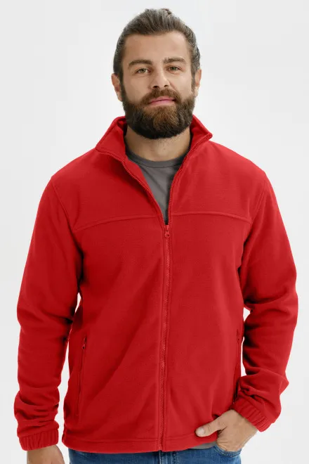 Giacca in pile da uomo, rosso