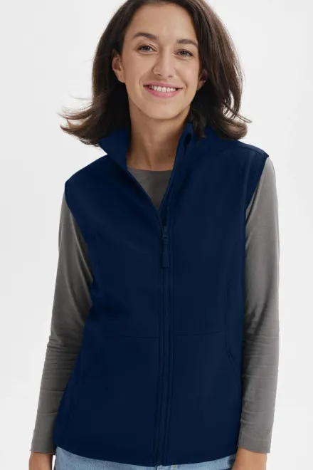 Gilet ajusté pour femme, bleu foncé