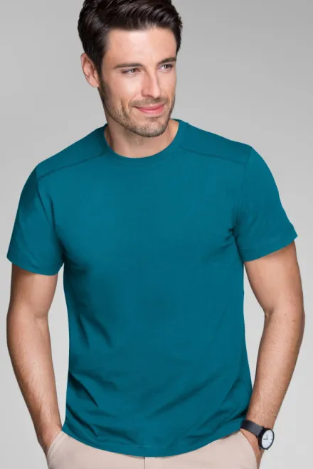 Herren T-Shirt verziert, petrol blue