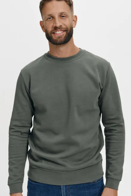 Herren/Kinder Sweatshirt ohne Kapuze, dunkler Schiefer