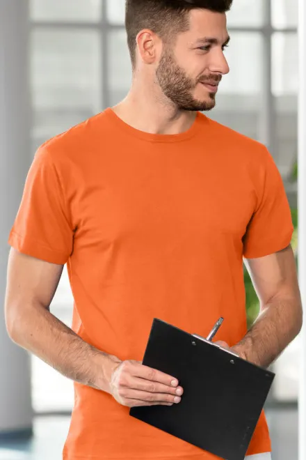 Holdbar T-shirt til mænd, orange