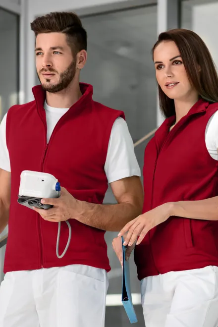 Klassiek fleecevest, marlboro rood