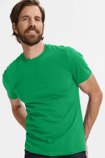 Klassiek T-shirt voor heren, gras groen
