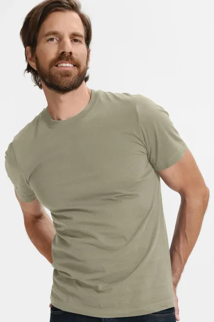 Klassiek T-shirt voor heren, helder kaki