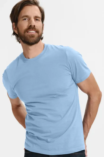 Klassiek T-shirt voor heren, hemelsblauw
