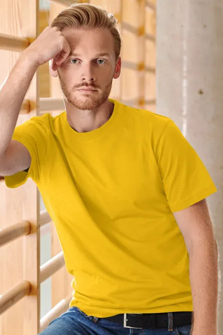 Kraftig T-shirt, gul