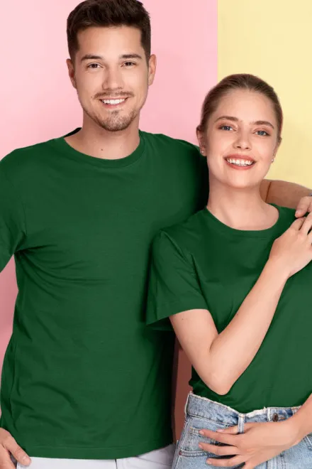 Lätt T-shirt med korta ärmar, grön på flaska