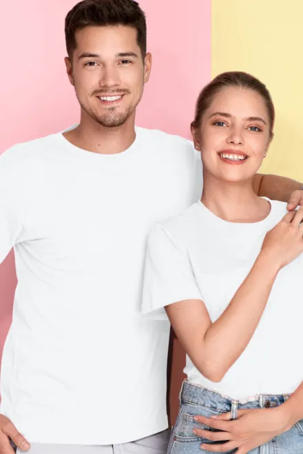 Lichtgewicht T-shirt met korte mouwen, witte