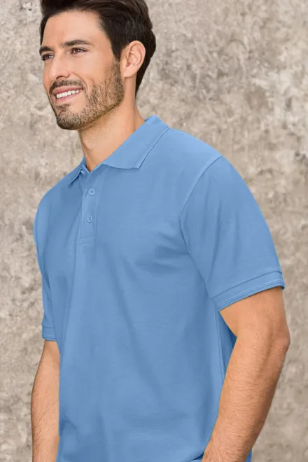 Los poloshirt voor heren, hemelsblauw