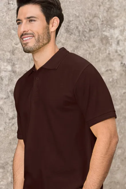 Los poloshirt voor heren, koffie