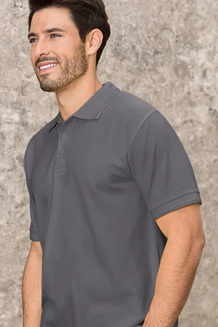 Los poloshirt voor heren, staal grijs
