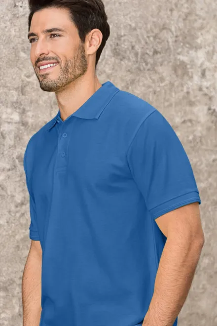Loses Poloshirt der Männer, hellblau