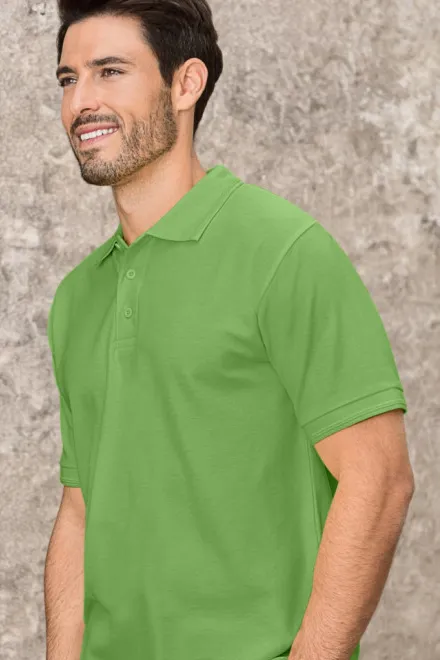 Loses Poloshirt der Männer, erbsengrün